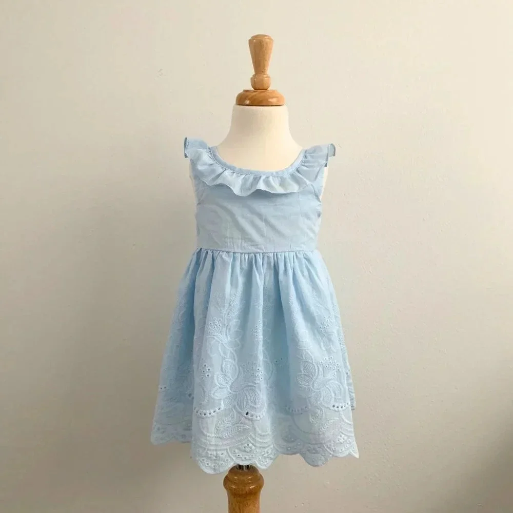 NWT Pretty Girls Sun Dress Eyelet Lace Embroidery Bohemian Spring & Summer 2T
